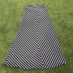 Merona Black and White Chevron Maxi Skirt